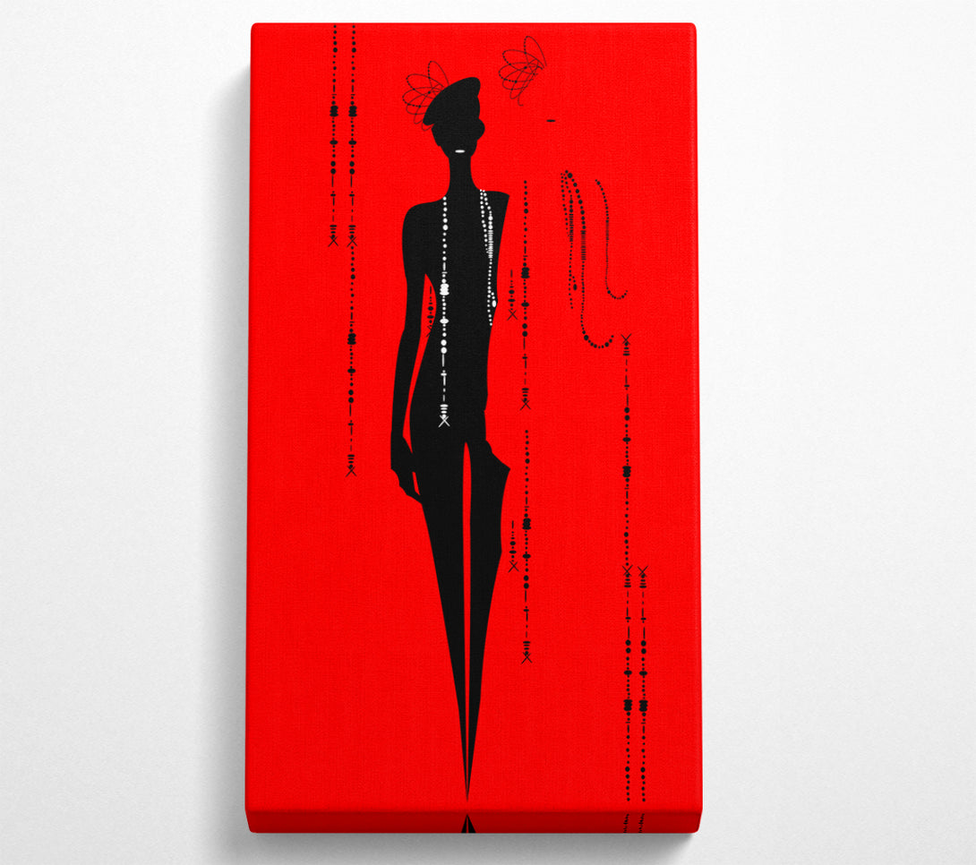  A Canvas Print of Diamond Female Red Canvas Wall Art