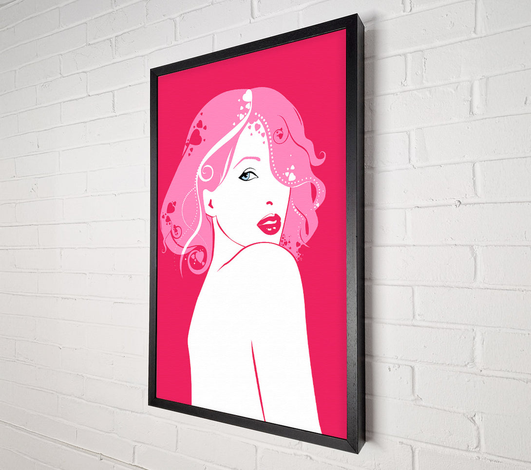  A Canvas Print of Shocking Pink Female Canvas Art