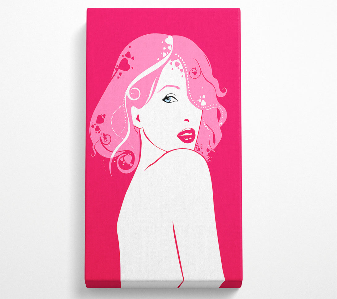  A Canvas Print of Shocking Pink Female Canvas Art