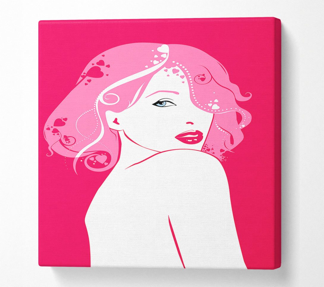  A Canvas Print of Shocking Pink Female Canvas Art