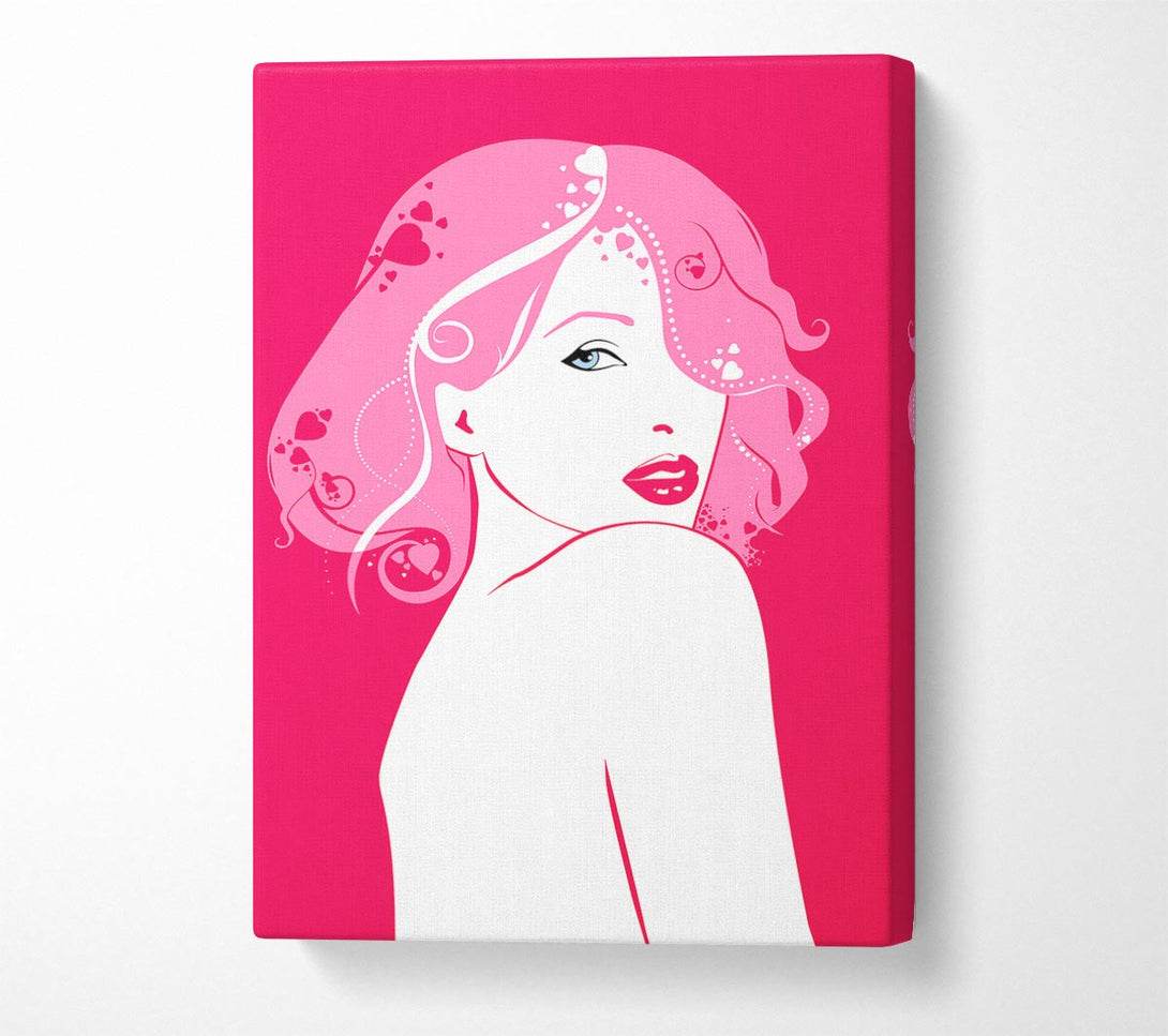  A Canvas Print of Shocking Pink Female Canvas Art