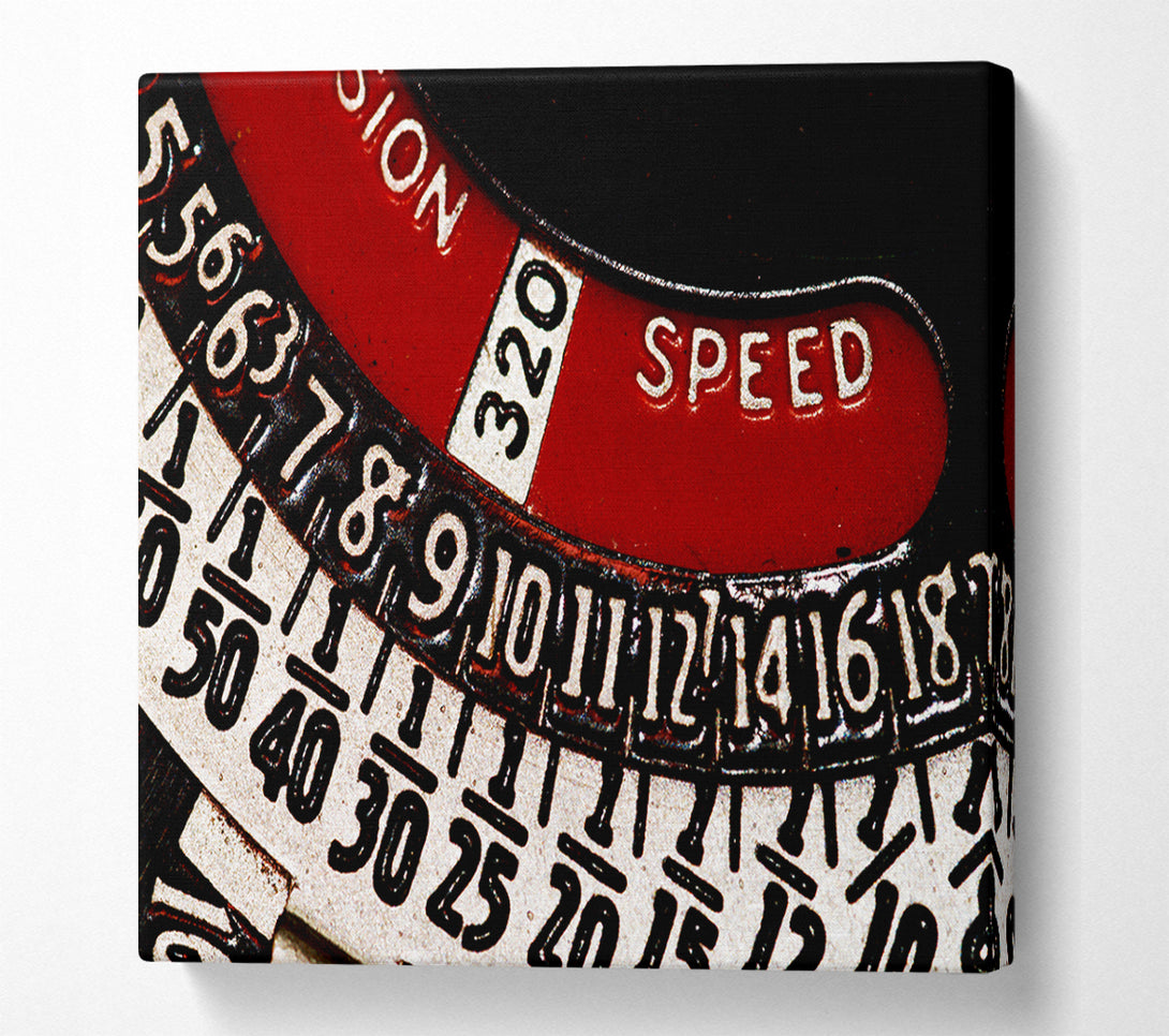  A Canvas Print of Number Dial Canvas Print
