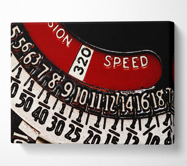  A Canvas Print of Number Dial Canvas Print