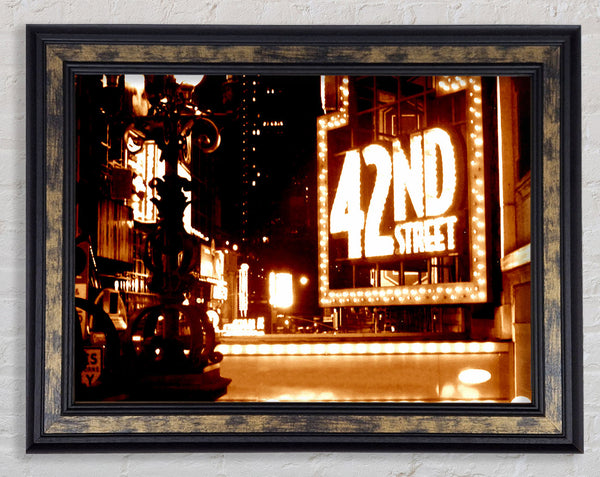 New York City 42Nd Street Framed Print