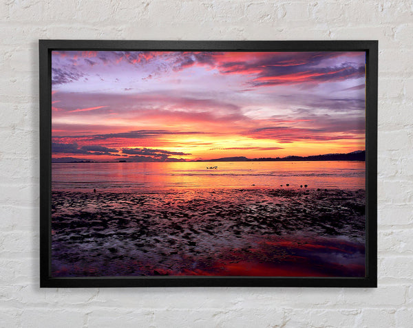 Sea Sunset Paradise Framed Print