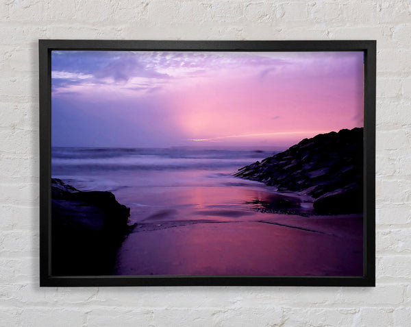 Sunset At Aberavon Beach Framed Print