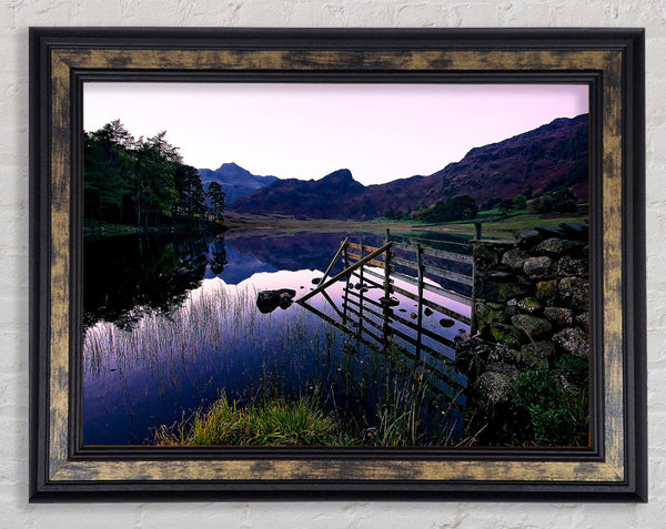 Beautiful Lake Above The Hills Framed Print