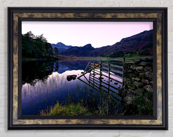 Beautiful Lake Above The Hills Framed Print