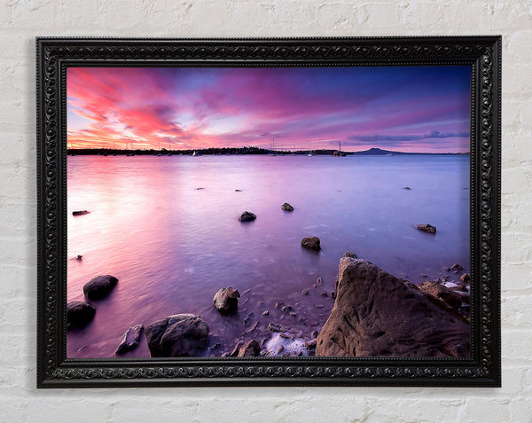 Half Moon Bay Sunset Framed Print