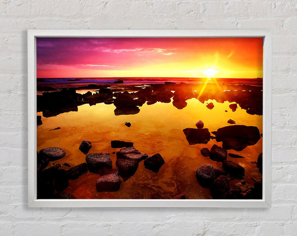 Beautiful Orange Rocky Skies Framed Print