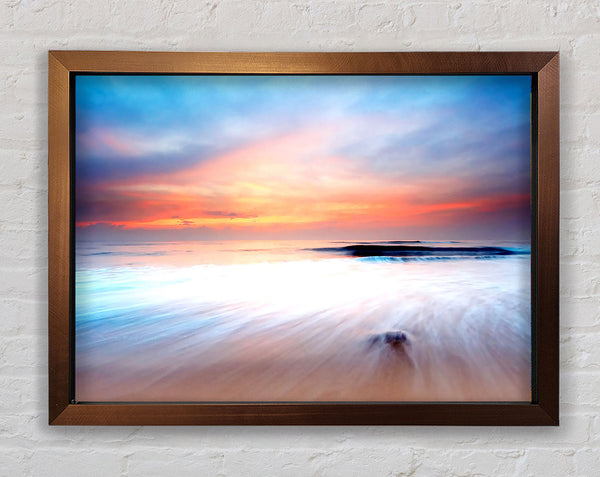 Movement Of The Ocean Sand Framed Print