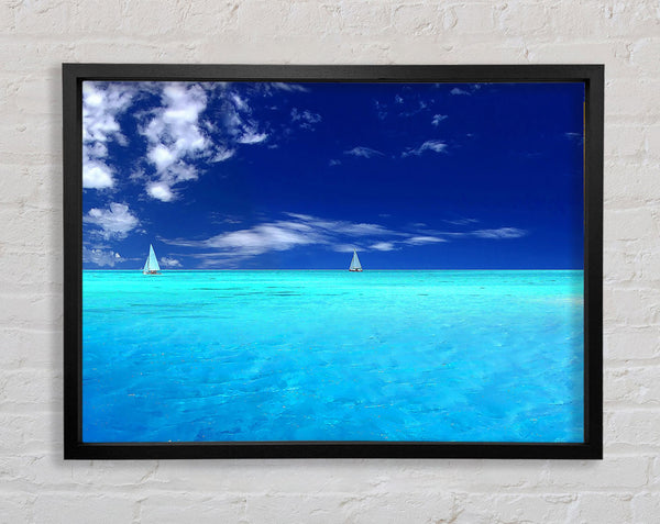 Ocean Sailboat Duo Framed Print