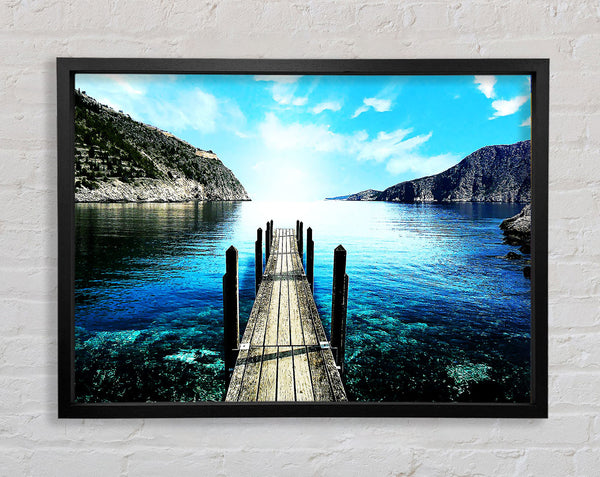 The Old Boat Dock Ocean Framed Print