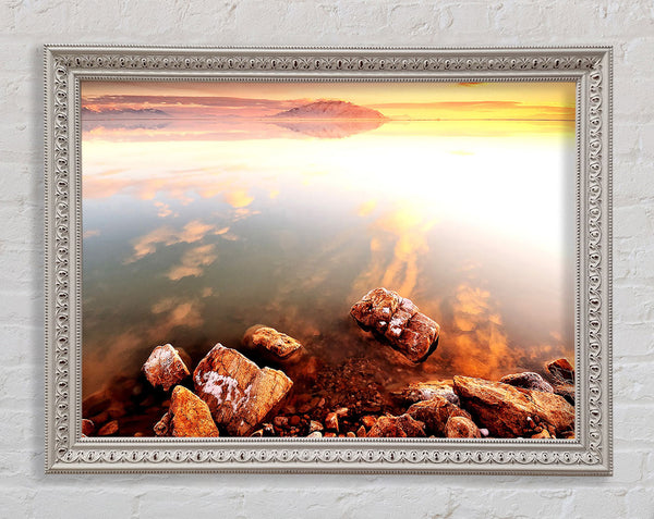 Calm Lake Wonder Framed Print