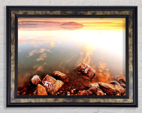 Calm Lake Wonder Framed Print