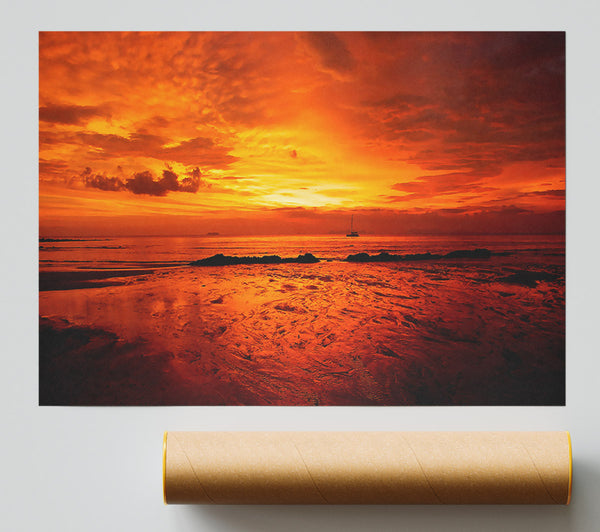 Stunning Beach Sunset Print