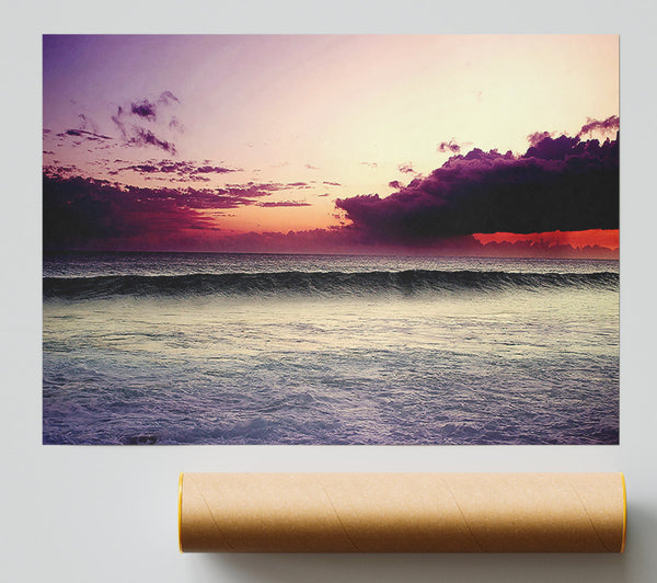 Ocean Wave Twilight Giclee Print