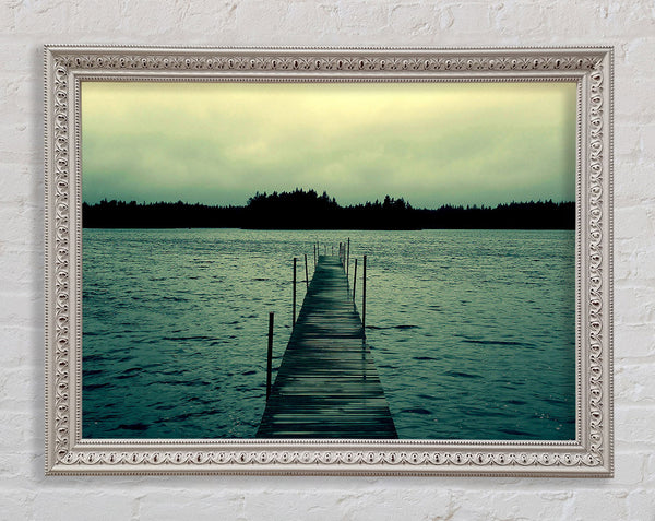 Long Green Jetty Framed Print