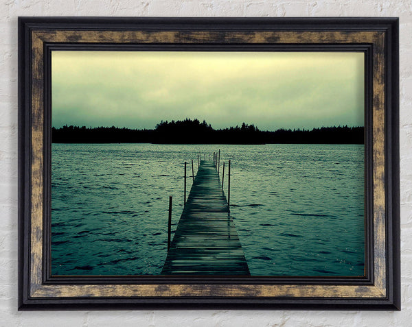 Long Green Jetty Framed Print