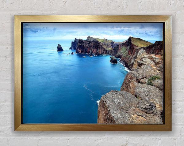 Coast Panoramic View Framed Print