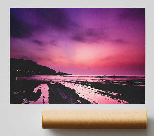 Purple Night Sky Poster