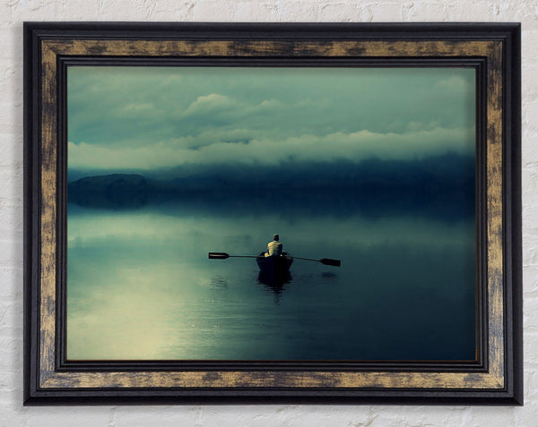 Boating At Dusk Framed Print