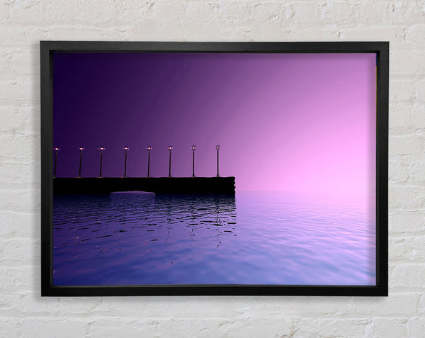 Purple Sky Pier Framed Print