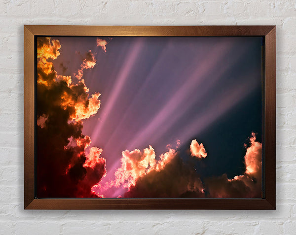 Colourful Clouds Above The Ocean Framed Print