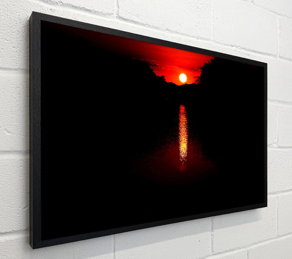 As The Stunning Red Sun Goes Down
