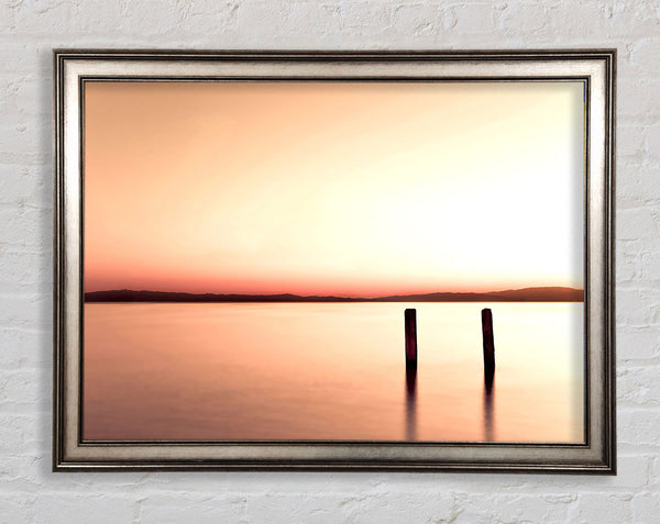 Love At First Sight Peach Framed Print