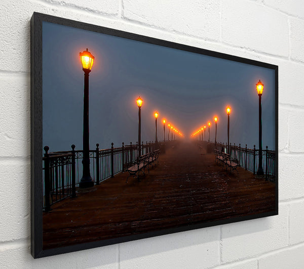 Foggy Pier Night Walk