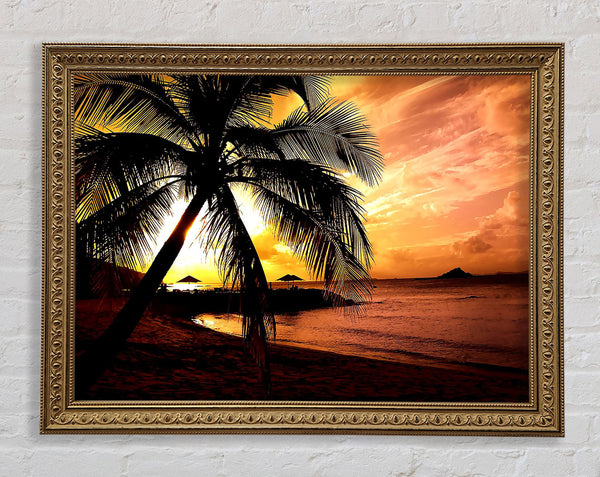 Beach Colours In Twilight Framed Print