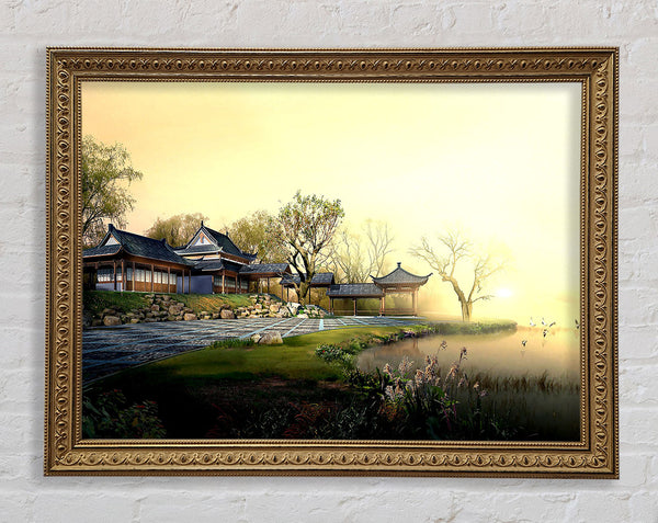 Beautiful Japanese Garden Framed Print
