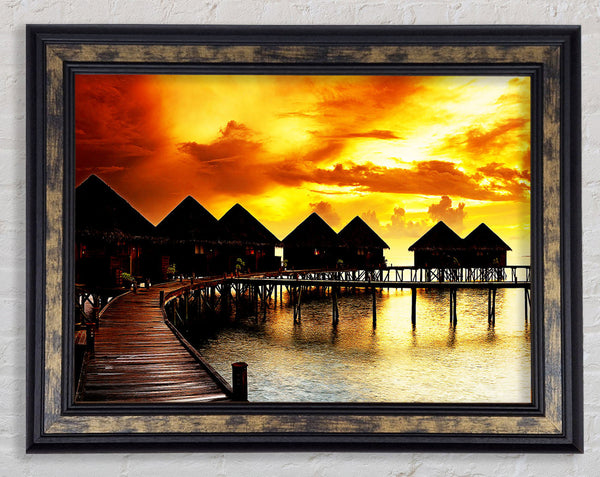 The Boardwalk Lovers Retreat Framed Print