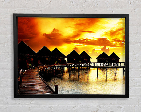 The Boardwalk Lovers Retreat Framed Print