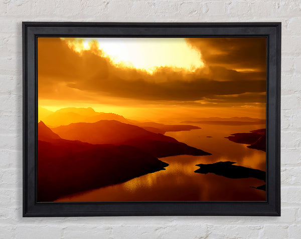 Calm Ocean Islands Framed Print