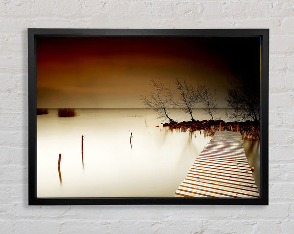 Mystical Boardwalk Brown Framed Print