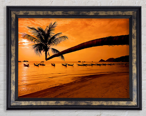 Paradise Island Boats Framed Print