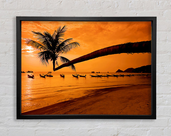 Paradise Island Boats Framed Print