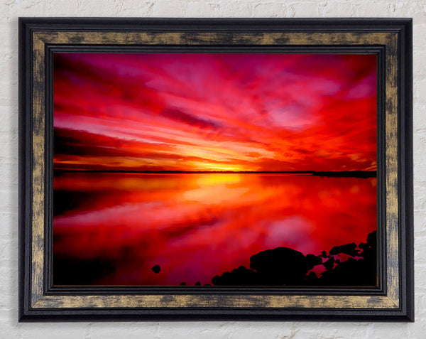 Peaceful Ocean Skies Framed Print