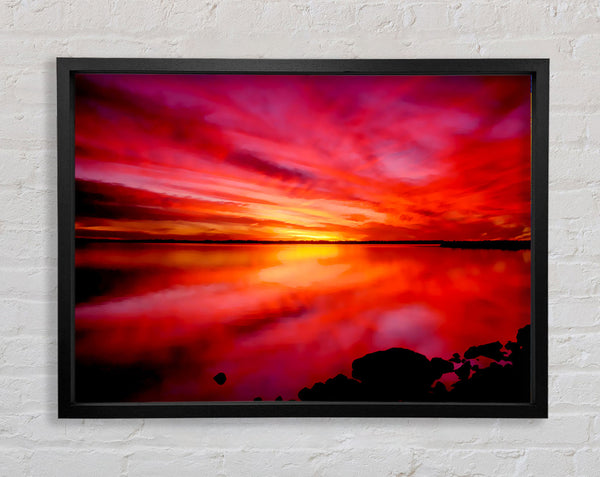 Peaceful Ocean Skies Framed Print