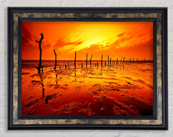 The Oceans Gateway Orange Framed Print