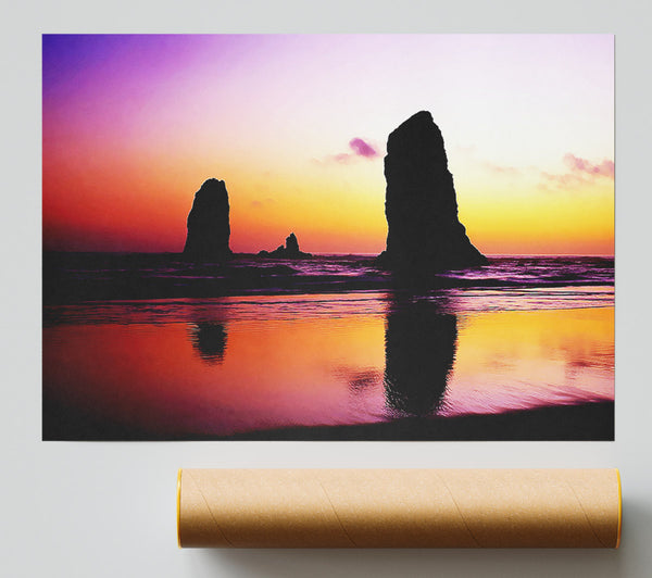 Sculptured Ocean Reflection Print