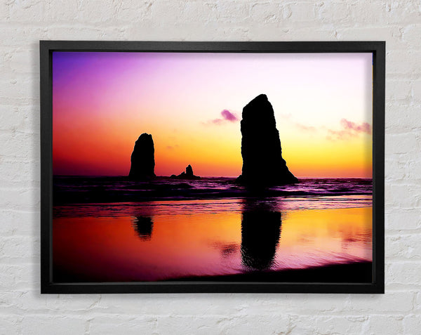 Sculptured Ocean Reflection Framed Print