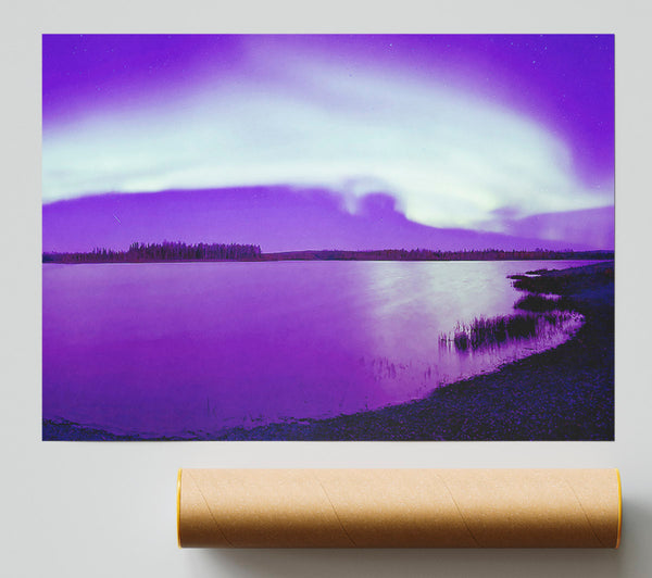 Purple Northern Lights Giclee Print