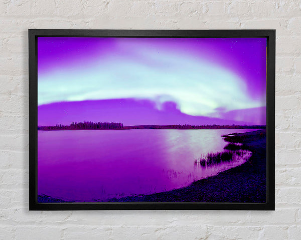 Purple Northern Lights Framed Print