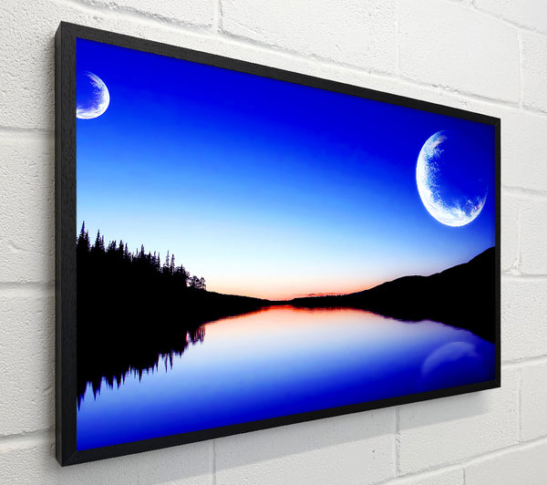 Calm Lake In Another World Blue