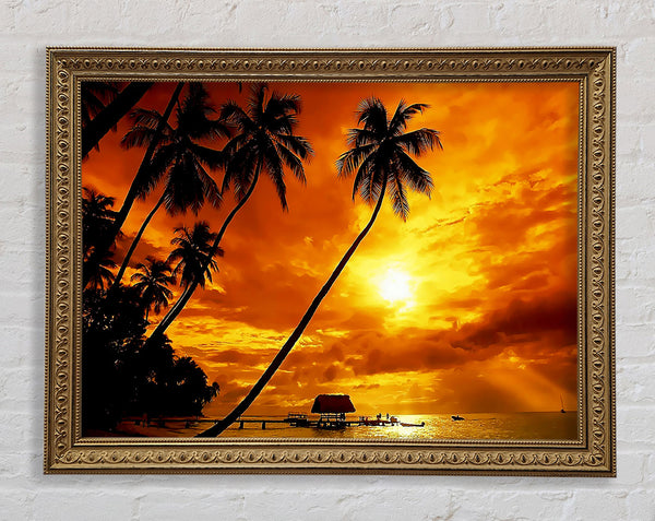 Family Fun In Paradise Framed Print