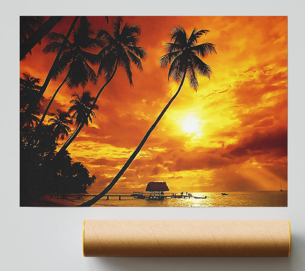 Family Fun In Paradise Giclee Print
