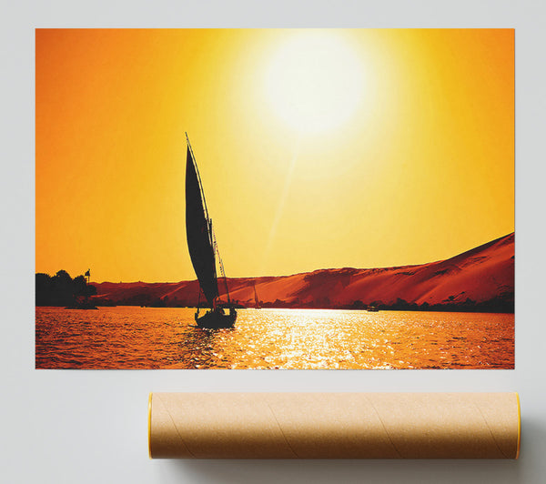 Sailing Towards The Sun Poster